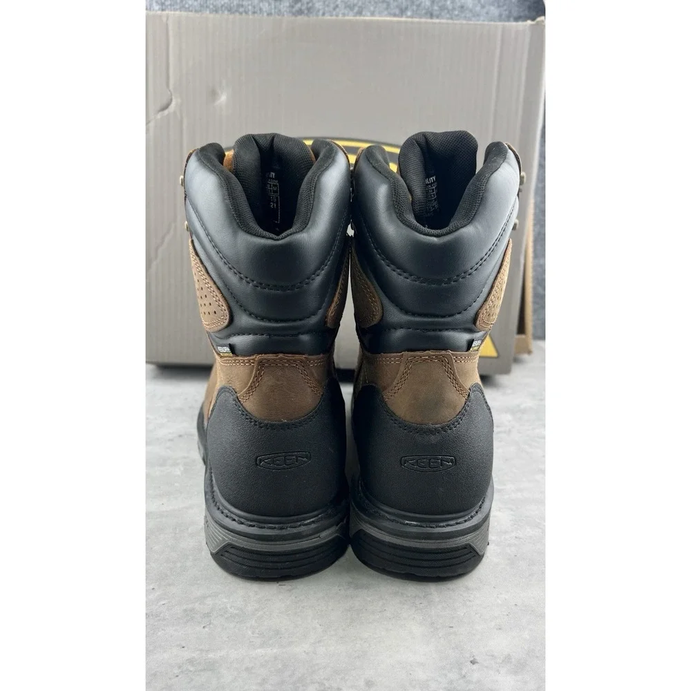 KEEN Camden 8 WP Work Boots Men 10.5 EE Wide Brown Carbon Toe Waterproof 1027672
